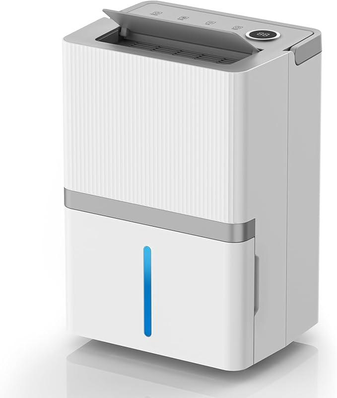 Dehumidifier for Basement, 95 Pint Smart Home Dehumidifier with Drain Hose and 180 OZ Large Water Tank,Up to 5000 Sq. Ft, 24H Timer, Auto Defrost Function,Low Noise,Energy Saving