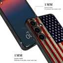 Case Compatiable for Samsung Galaxy S25 Edge 5G,Slim Shockproof Protective Cover for Samsung Galaxy S25 Edge 5G,Classic Wood Grain American Flag