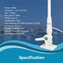 Retevis MA06 VHF Marine Antenna, 3.5dBi Fiberglass Waterproof Boat Antenna, 23 Ft/7 m RG-58 Coaxial Cable with PL-259 Connector Ratchet Mount, for Retevis RA27 RM20 VHF Marine Radio, 43.3Inch