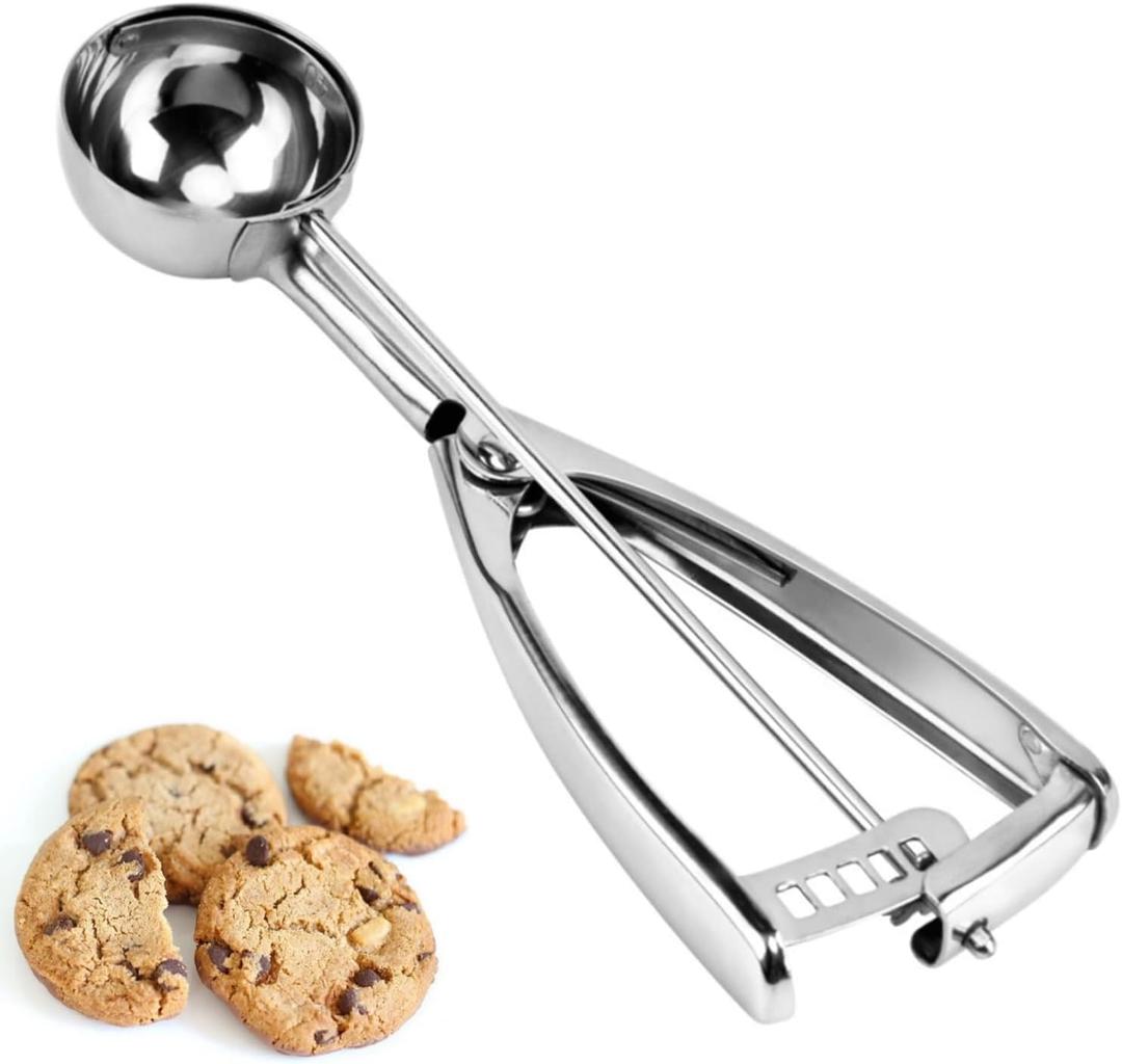 Cookie Scoop, Ice Cream Scoop, 18/ 8 Stainless Steel, Cookie Scoops for Baking, 2Tbsp/ 30ml/ 1oz Cookie Dough Scoop, Ice Cream Scooper with Trigger Release, Cookie Scooper for Baking(#40)