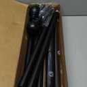 Zeerobee Curtain Rods for Windows 66 to 120, 1 Inch Adjustable Heavy Duty Black Curtain Rod, Outdoor Indoor Room Divider Modern Drapery Pole, 66-120"