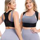 URSEXYLY Posture Corrector for Women,Adjustable Upper Back Brace for Posture, Breathable Back Straightener Posture Corrector,Comfortable Back Shoulder Clavicle Support &Neck Pain Relief (Black, M/L)
