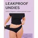 Pixie Period Underwear for Women, Teens & Plus Size – Leakproof Bikini with BloatFit Technology, Soft & Breathable with Organic Cotton Gusset, Absorbs 5-7 Tampons - Size Large Black