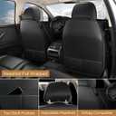 Pariitadin Leather Car Seat Covers Front Pair, Waterproof Faux Leather Seat Covers for Cars, Non-Slip Car Interior Covers Universal Fit for Most Cars Sedans Trucks SUVs, Black/Red Line