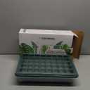 YAUNGEL Seed Starter Tray with Grow Light, Seed Starter Kit with Timing Controller Adjustable Brightness,80 Cells Seed Starter Tray for Indoor Planting with Humidity Domes Heightened Lids 2 Pack (Green)