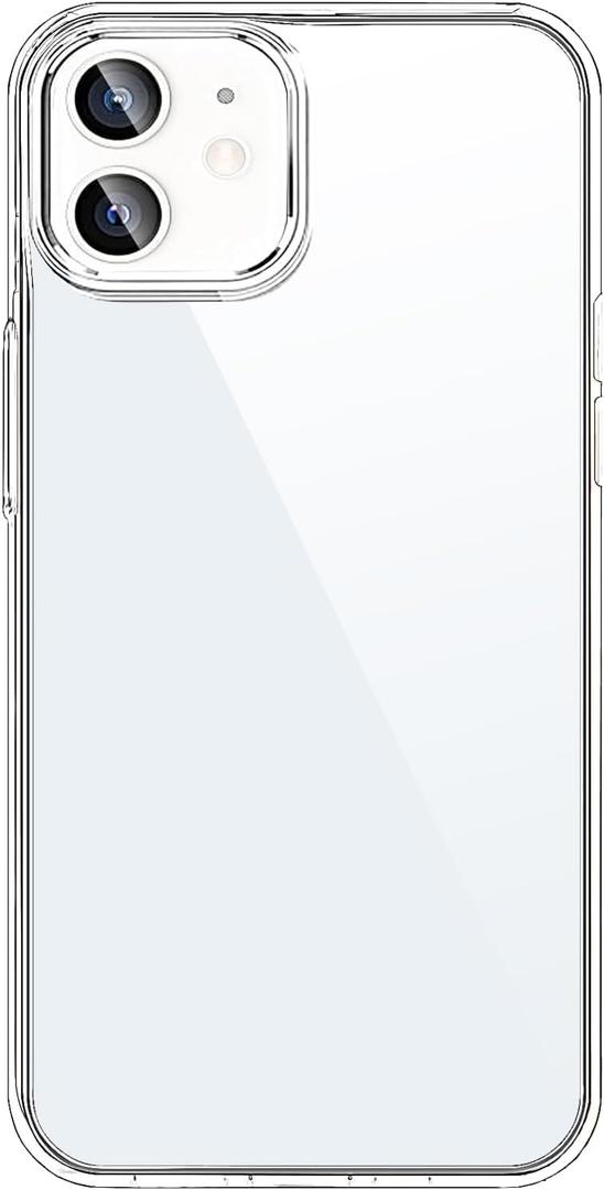 TENOC Phone Case Compatible with iPhone 12 & iPhone 12 Pro, Clear Case Shockproof Protective Bumper Slim Cover for 6.1 Inch