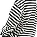 Darong Womens Oversized Contrast Striped Long Sleeve Collared Sweatshirts Casual Cotton Pullover Sweatshirt Fall Cloth (XL)