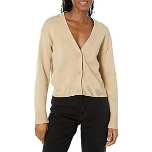 Amazon Essentials Women's Relaxed Fit V-Neck Cropped Cardigan, Size L