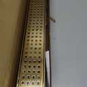Gold Shower Drain, 18 Inch Linear Shower Drain with Removable Square Hole Cover Grate, Bathroom Modern 304 Stainless Steel Brushed Gold Shower Floor Drain with Adjustable Feet,Hair Filter