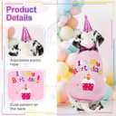 Dog Birthday Party Outfit Decoration Set Supplies - Birthday Bandana, Sweater & Party Hat Gift for Small, Medium & Extra Large Dogs Girl and Boy (Small, Birthday Pink)