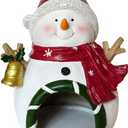 SLOCME Aquarium Christmas Snowman with Bell Decorations - Fish Tank Christmas Snowman Landscape Decoration Create Festive Atmosphere