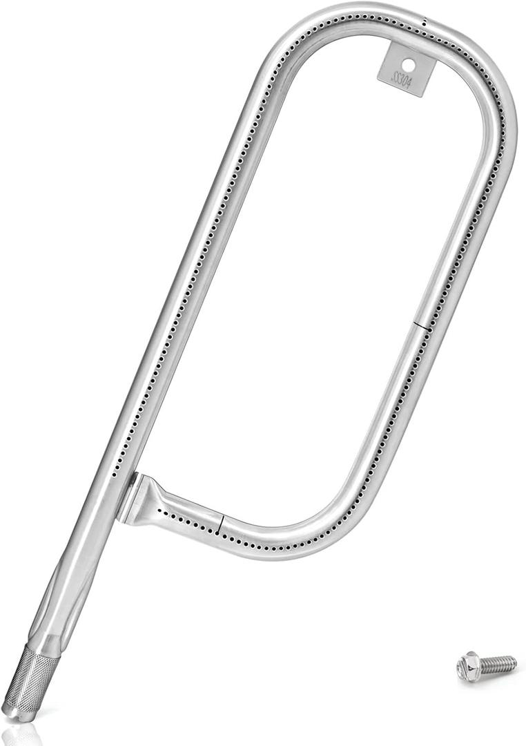 Adviace 60040 17'' Grill Burner Replacement for Weber Q100 Q120 Q1000 Q1200 Baby Q 386001 386002 516002 516001 50060001 51060001 Gas Grill, 304 Stainless Steel Burner Tube Pipe for Weber 69957 45657