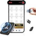 128G (9800 Hour) Voice Activated Recorder, DoubleSided Magnetic Voice Recorder with Playback, Audio Recorder with AIIntelligent Noise Reduction, 70H Continuous for Lectures, Meetings