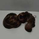 2 PCS Ponytail Extensions Claw Clip Short Pony Tails Wavy Curly Synthetic Hairpieces for Women 12 Inch + 14Inch Set Chocolate Multi