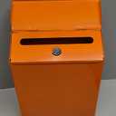 Wall Mounted Mailbox with Lock, Outdoor Metal Mailbox Suggestions Collection Box Large Capacity Mail Box for Home Courtyard Office (30 * 22.5cm Orange)