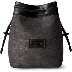 S-ZONE Soft Camera Bag DSLR Insert Handbag Drawstring Lens Case Compatible with Canon Nikon Sony (Dark Gray)