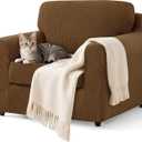 SUBRTEX 3 Pieces Stretch Sofa Slipcover Sets Couch Cover Sets Backrest Cushion Covers Furniture Protector Collection Set for Oversize Sofa Loveseat Chair Slip Covers(Small, Coffee)
