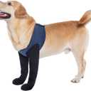 COODEO Dog Socks & Paw Protectors - Front Paws Only, Non-Slip Waterproof Dog Boots to Prevent Paw Licking, Protect Wounds & Aids Post-Surgery Recovery (Blue, 2XL)