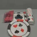 BLUE PANDA 144 Piece Casino Theme Birthday Party Decor & Dinnerware Set with Plates, Napkins, Cups, and Cutlery Casino Theme Party Decorations (Serves 24)