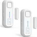 SanJie Door Left Open Alarm with Delay(Instant/30s/1min/2min/4min),Window Fridge Door Alarm for Kids Safety,Volume Adjustment Mute-120dB,2 Tones,5 Modes,Ajar Alert for Freezer Garage Home,2 Sensor