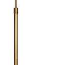 Henn&Hart 63" Modern 1-Light Floor Lamp with White Fabric Empire Shade for Living Room, Bedroom, or Office, Brass