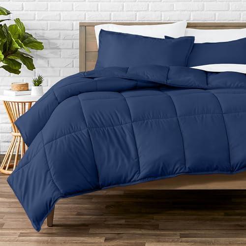 Bare Home Comforter Set - Queen Size - Ultra-Soft - Goose Down Alternative - Premium 1800 Series - All Season Warmth (Queen, Dark Blue)