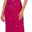 Adrianna Papell's Hand-Beaded 3D Floral One-Shoulder Long Column Gown in Hot Orchid (14)