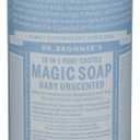 Dr. Bronners Baby Unscented Liquid Castile Soap, 32 FZ