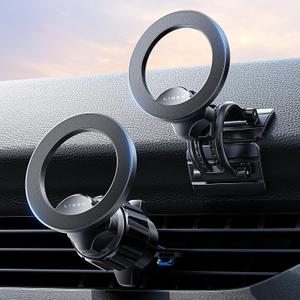 LISEN for MagSafe Car Mount Magnetic Car Phone Holder [95% Increase Magnetism] for iPhone 17 Your Car Accessories for Men Truck 360 Vent Phone Mount for Garmin GPS Fit iPhone 17 Pro Max Air 16 15 (Black)