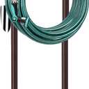 TomCare Garden Hose Holder Upgraded 4 Spikes Water Hose Holder with 2 Tool Hooks Sturdy Hose Reel Holds 150ft Hose Freestanding Hose Stand Hose Hanger Hose Storage for Outside Yard Lawn, Bronze