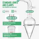 Lab Distillation Kit, 32PCS Laboratory Glassware Kit with 24, 40 Joint,1000ml Essential Oil Distillation Apparatus Kit for Distillations Separation Purification Synthe