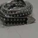 Studded Rhinestone Belts Men Women Fashionable Sparkly Diamond Belt Shiny Crystals Inlaid Design Leather Belt Christmas Gift