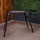 BLACKSTONE 5013 Collapsible 17 and 22 Tabletop Griddle Stand with Adjustable Legs and a Removable Side Shelf, Powder Coated Steel, Black