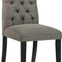 Modway MO- Duchess Modern Tufted Button Upholstered Fabric Parsons, Dining Chair, Granite, One Dining Chair, 18.5"D x 24.5"W x 37.5"H
