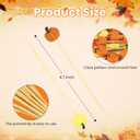 2 x 100Pcs Fall Pumpkins Cocktail Picks 4.7 Inch, Pumpkins Fancy Toothpicks Bamboo Appetizer Toothpicks Fruit Skewers for Food Sandwich Drinks Autumn Theme Thanksgiving Day Party Decorations