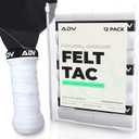 ADV Felttac Pickleball Grip Tape - Soft, Very Durable, Sweat Absorbing Pickleball Overgrip Tape - Dry & Comfortable Pickleball Paddle Grip Tape - Easy to Use & Easy to Install (12-Pack White)