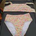 Fanuerg Women's High Waisted Bikini Sets Wide Straps Two Piece Swimsuit Floral Print Bathing Suits, Floral, Small