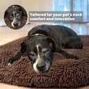 Muddy Mat Cloud K-9 Bed for Dogs & Cats, Soft & Relaxing Donut Dog Bed, Chenille Material, Removable Cover, Washable & Dryer Safe Brown Small(25'x25')