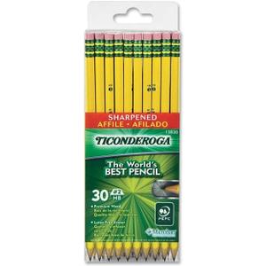 Pre-Sharpened Pencil, HB, #2, Yellow Barrel, 30/Pack