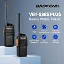 BAOFENG Radio VBT-888S Plus 2Pack Long Range Walkie Talkie Rechargeable Channel 16 Portable Two-Way Radios Walkie Talkies for Adults with 1500mAh Typc-C Charging Battery for School, Church, Cruise