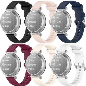Replacement Bands Compatible with Garmin Lily 2/Lily 2 Active Watch Band for Women,Soft Silicone Quick Release Wristbands Adjustable Strap Smartwatch Accessory