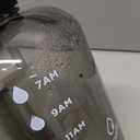 AQUAFIT 1 Gallon Water Bottle with Time Marker - Straw & Chug Lid - BPA Free Gym Water Bottle with Straw - Big Gallon Jug (Gray, 128 oz - 2 Lids)