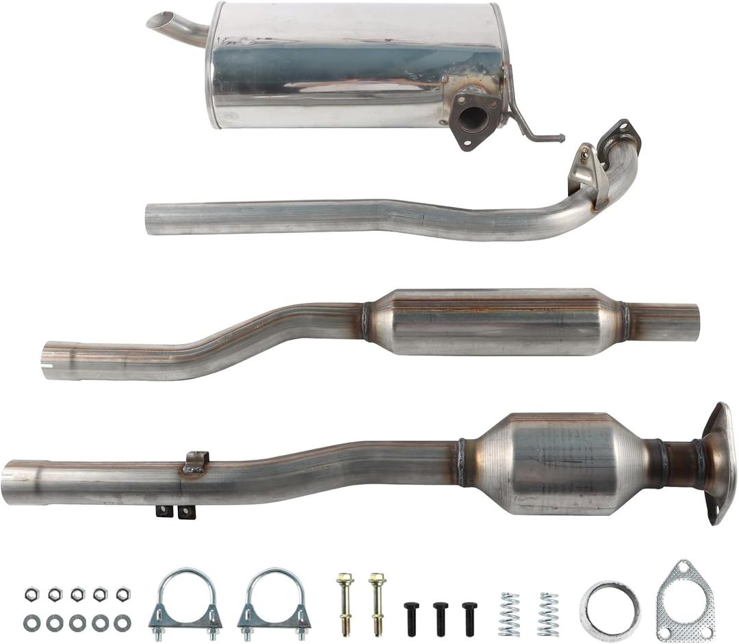Catalytic Converter Resonator Exhaust Muffler Direct Compatible with Mitsubishi Outlander 2014 2015 2016 2017 2018 2.4L High Flow Design