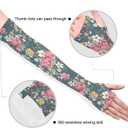 Dussdil Gardening Sleeves with Thumb Hole Garden Farm Sleeves Sun Protection Cooling Cover Up Arm Sleeves for Women Men (Multicolor 01)