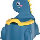 Potty Training Toilet, Toddler Potty Training Seat Baby Potty Chair, Dinosaur Toilet Potty Seat for Boys Girls Kids Toddlers, Portable Travel Potty with lid,Urinal, Splash Guard, Non-Slip Pad(Blue)