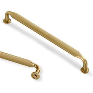 Lardmon 3 Pack Champagne Bronze Modern Cabinet Pulls 7.5 Inch(192mm) Hole Center Kitchen Cabinet Handles Solid Drawer Pulls Heavy Duty Zinc Alloy Kitchen Hardware, 8 Inch(205mm) Total Length