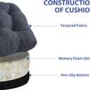 IPYNBAP Chair Cushions for Dining Chairs Set of 2, Kitchen Chair Cushions, Chair Pads with Ties and Non Slip Backing, Tufted Memory Foam Seat Cushion 2 Pack, 15.5" x 15.5" x 4", Navy Blue
