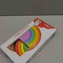Coogam Wooden Rainbow Stacker Nesting Puzzle Blocks - Tunnel Stacking Game Building Creative Color Shape Matching Jigsaw Learning Toy Set Board Early Development for Kids Boy Girl
