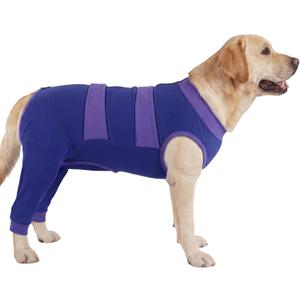 Lelepet Dog Surgery Recovery Suit for Rear Legs, Soft Dog Pants to Prevent Licking, Adjustable Long Sleeve Pet Onesie Pajamas for Dogs, Cone Alternative Leg Sleeve Bodysuit for Dogs After Spay/Neuter, XL