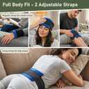 4PK with Straps Flexible Gel Ice Packs for Injuries Reusable - Gel Ice Pack Cold Compress for Knee, Back, Neck, Wrist, Hand, Elbow, Ankle Pain Relief - 9.5" x 4.5"